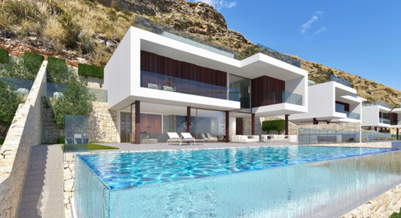 Modern luxury villa newly built sea view in Sierra Cortina Resort Finestrat